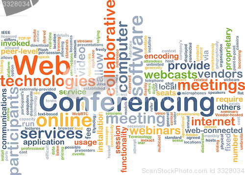 Image of Web conferencing background concept