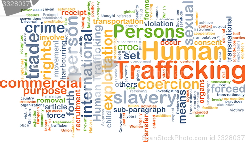 Image of Human trafficking background concept