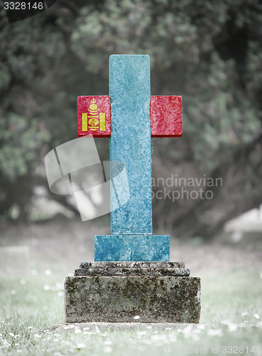 Image of Gravestone in the cemetery - Mongolia