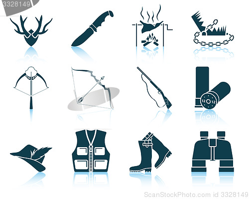 Image of Set of hunting icons