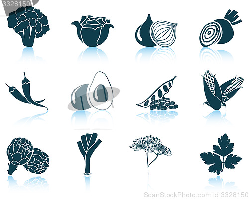 Image of Set of vegetable icons