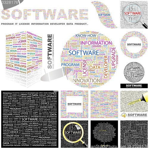 Image of Software. Concept illustration.