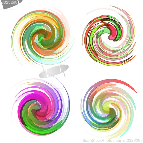 Image of Colorful abstract icon set.