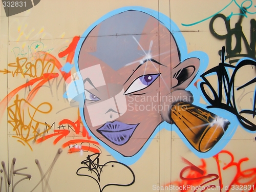 Image of graffiti - the young skinhead girl