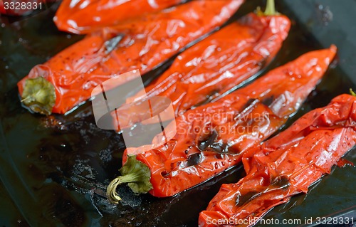 Image of roasted red peppers