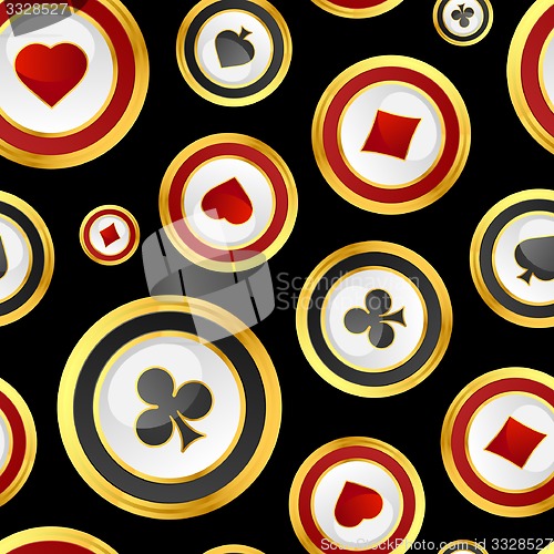 Image of Card suits. Seamless pattern.