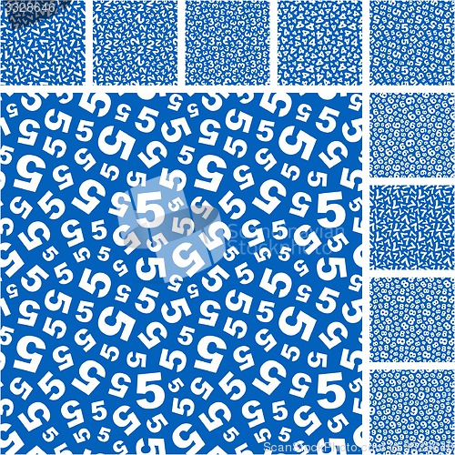 Image of Numbers. Seamless pattern.