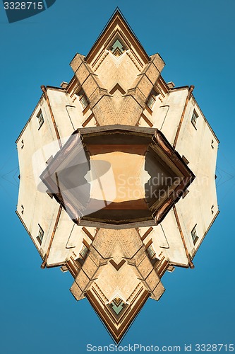 Image of Abstrac background -  pattern of windows in old factory  building  