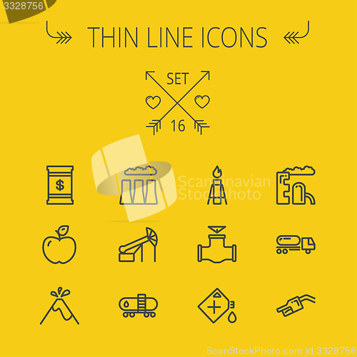 Image of Ecology thin line icon set