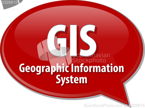 Image of GIS acronym definition speech bubble illustration