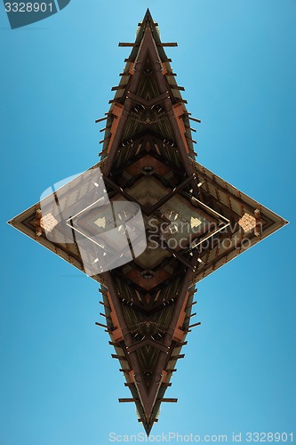 Image of Abstrac background- pattern of roof in old factory  building  