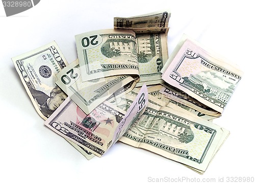 Image of American Dollars on white