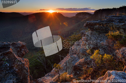 Image of Sunrays at Sunset Rock Mt Victoria