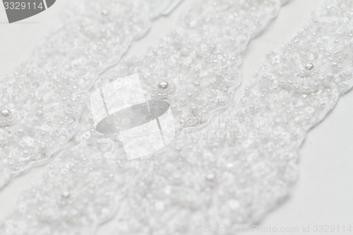 Image of Detail of wedding lace