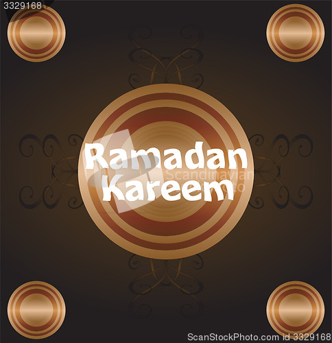 Image of Calligraphy of Arabic text of Ramadan Kareem for the celebration of Muslim community festival