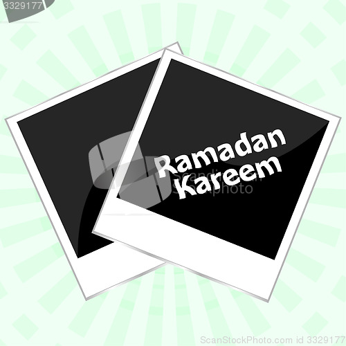 Image of Ramadan kareem on old photo frame