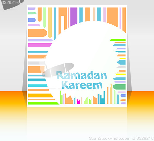 Image of Ramadan Kareem. lettering composition of muslim holy month.