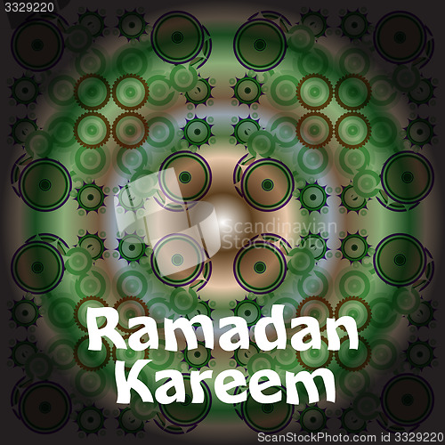 Image of Calligraphy of Arabic text of Ramadan Kareem for the celebration of Muslim community festival.