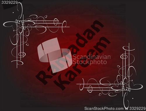 Image of Calligraphy of Ramadan Kareem for the celebration of Muslim community festival