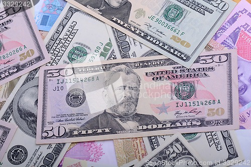 Image of Background with money american dollar bills