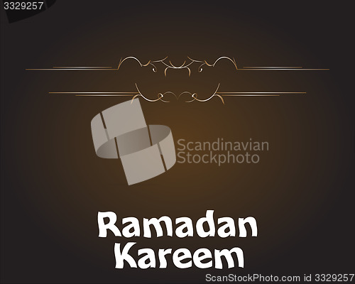 Image of Islamic greeting arabic text for holy month Ramadan Kareem