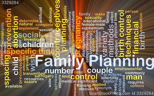 Image of Family planning background concept glowing