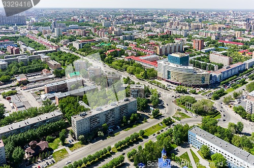 Image of Aerial view on Gas and Oil University. Tyumen