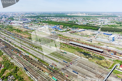 Image of Voynovka railway node. Industrial district. Tyumen
