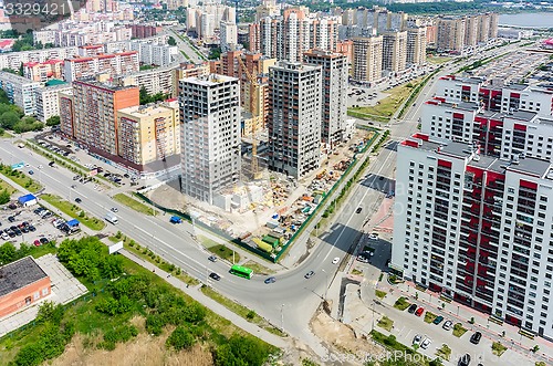 Image of Residential district in Tyumen. Russia