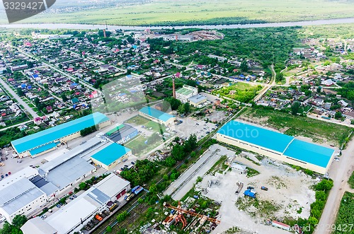 Image of Industrial and residential district. Tyumen.Russia