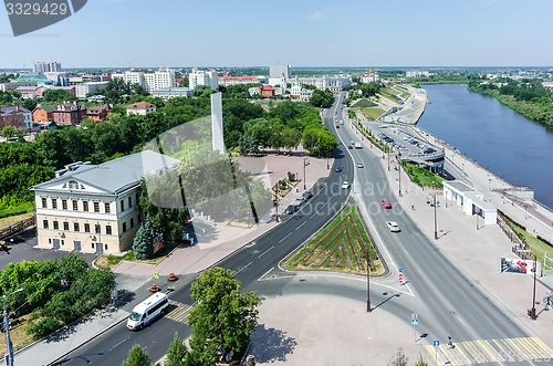 Image of View on historical center of Tyumen. Russia
