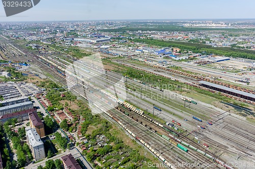 Image of Voynovka railway node. Industrial district. Tyumen