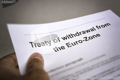 Image of Treaty withdrawal from Euro-Zone