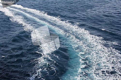 Image of Ship Track on sea