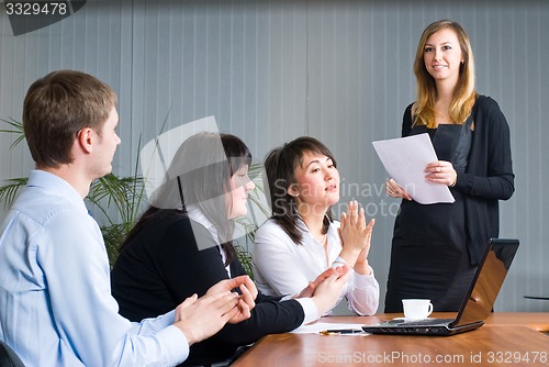 Image of Woman making a business presentation