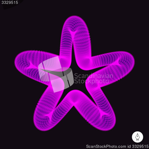 Image of Star. Vector 3D illustration. 