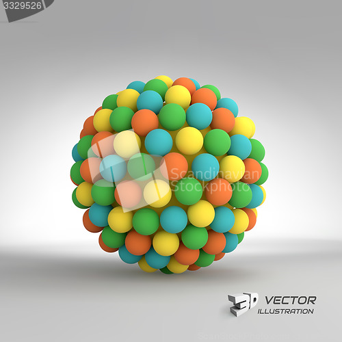 Image of Sphere. 3d vector template. Abstract illustration. 