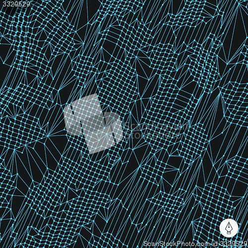 Image of Network abstract background. 3d technology vector illustration. 