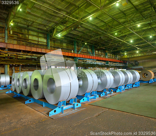 Image of rolls of steel sheet