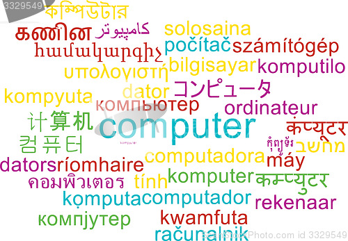 Image of Computer multilanguage wordcloud background concept