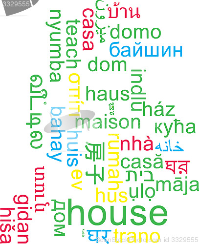 Image of House multilanguage wordcloud background concept