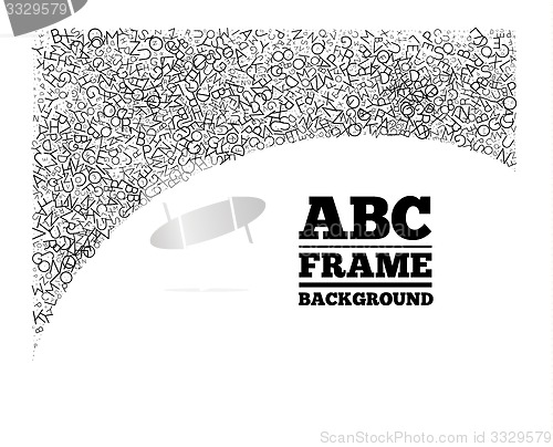 Image of Frame created from the letters of different sizes 