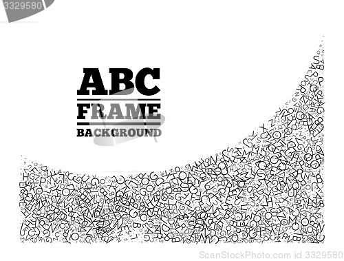 Image of Frame created from the letters of different sizes 