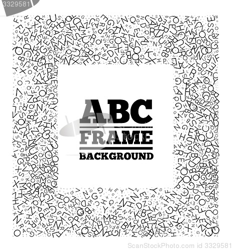 Image of Frame created from the letters of different sizes 