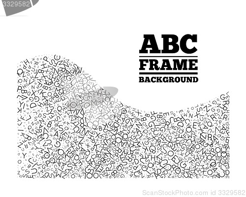 Image of Frame created from the letters of different sizes 