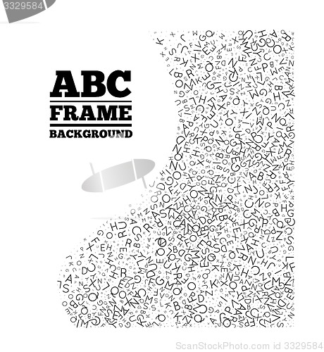 Image of Frame created from the letters of different sizes 