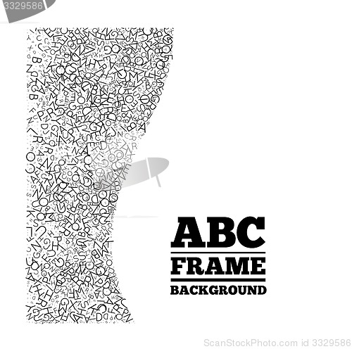 Image of Frame created from the letters of different sizes 