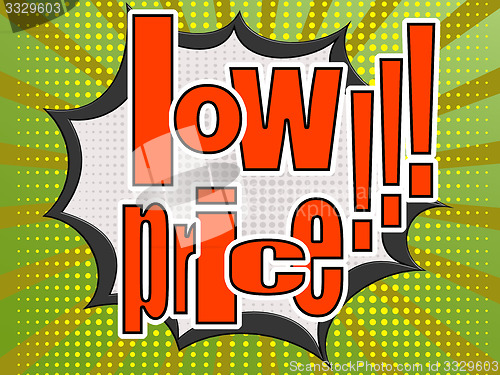 Image of Low price comic speech bubble