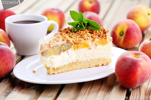 Image of peaches cheesecake