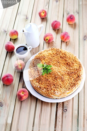 Image of peaches cheesecake